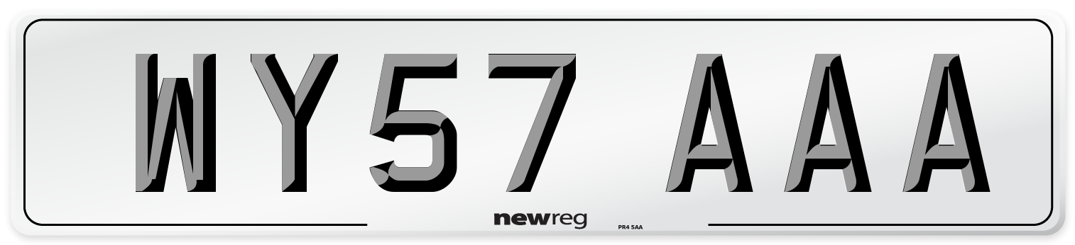 WY57 AAA Number Plate from New Reg